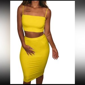 Yellow two piece set